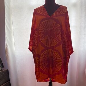 Vibrant Red and Orange Tunic